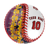 Personalized White Leather Red Varsity Team Authentic Baseballs