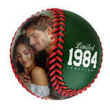 Personalized Anniversary Name Time Photo Green Baseballs