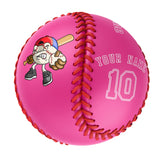 Personalized Pink Leather Pink Authentic Baseballs