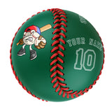 Personalized Kelly Green Leather Kelly Green Authentic Baseballs