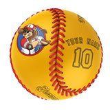 Personalized Gold Leather Gold Authentic Baseballs