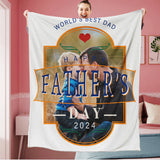 Personalized Happy Father's Day Photo Blanket