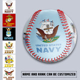 Personalized White U.S Veteran Space Force Photo Baseballs