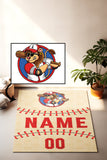 Personalized Baseball Name Number Logo carpet
