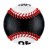Personalized Game Name Time Logo Black White Baseballs
