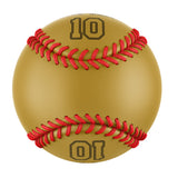 Personalized Old Gold Leather Old Gold Authentic Baseballs