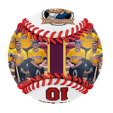 Personalized White Leather Red Varsity Team Authentic Baseballs