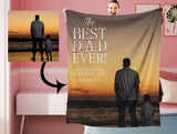 Personalized The Beat Dad Ever Name Photo Blanket
