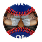 Personalized Anniversary Name Time Photo Royal Baseballs