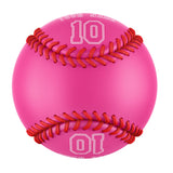 Personalized Pink Leather Pink Authentic Baseballs