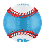 Personalized Game Name Time Logo Sky Blue White Baseballs