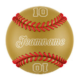Personalized Old Gold Leather Old Gold Authentic Baseballs