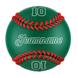 Personalized Kelly Green Leather Kelly Green Authentic Baseballs