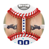 Personalized White Name Number Logo Leather Varsity Team Authentic Baseballs