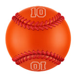 Personalized Orange Leather Orange Authentic Baseballs