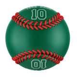 Personalized Kelly Green Leather Kelly Green Authentic Baseballs