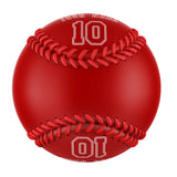 Personalized Red Leather Red Authentic Baseballs