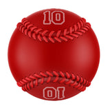 Personalized Red Leather Red Authentic Baseballs