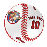 Personalized White Leather Red Authentic Baseballs
