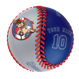 Personalized Gray Royal Half Leather Royal Authentic Baseballs