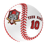 Personalized White Leather Red Authentic Baseballs