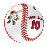Personalized White Leather Red Authentic Baseballs