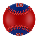 Personalized Red Royal Half Leather Red Authentic Baseballs