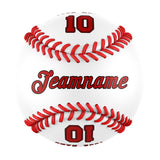 Personalized White Leather Red Authentic Baseballs