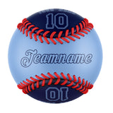Personalized Blue Navy Half Leather Navy Authentic Baseballs