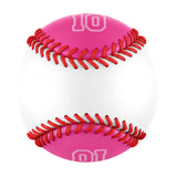 Personalized White Pink Half Leather Pink Authentic Baseballs