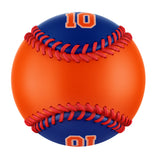 Personalized Orange Royal Half Leather Orange Authentic Baseballs