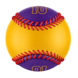 Personalized Gold Purple Half Leather Purple Authentic Baseballs