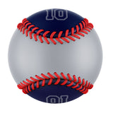 Personalized Gray Navy Half Leather Navy Authentic Baseballs