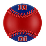 Personalized Red Royal Split Half Leather Red Authentic Baseballs