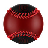 Personalized Black Red Half Leather Black Authentic Baseballs