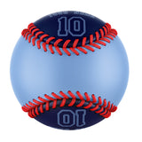 Personalized Blue Navy Half Leather Navy Authentic Baseballs