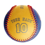Personalized Royal Gold Half Leather Gold Authentic Baseballs
