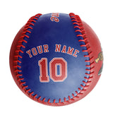 Personalized Red Royal Half Leather Red Authentic Baseballs