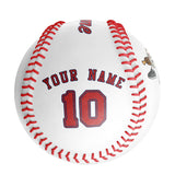 Personalized White Leather Red Authentic Baseballs
