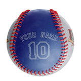 Personalized Gray Royal Half Leather Royal Authentic Baseballs