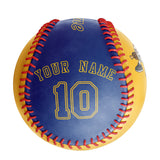 Personalized Gold Royal Split Half Leather Royal Authentic Baseballs