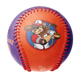 Personalized Orange Purple Half Leather Orange Authentic Baseballs