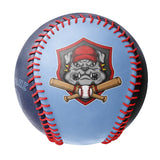 Personalized Blue Navy Half Leather Navy Authentic Baseballs