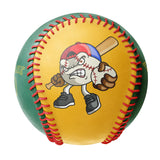 Personalized Gold Kelly Green Half Leather Kelly Green Authentic Baseballs