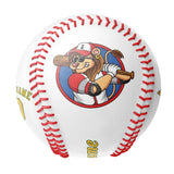 Personalized White Leather Gold Authentic Baseballs