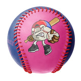 Personalized Pink Royal Split Half Leather Royal Authentic Baseballs