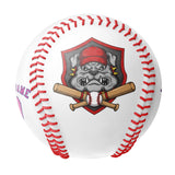 Personalized White Leather Pink Authentic Baseballs