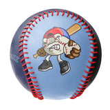 Personalized Blue Navy Half Leather Navy Authentic Baseballs