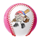 Personalized White Pink Half Leather Pink Authentic Baseballs
