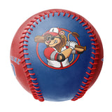 Personalized Royal Red Half Leather Royal Authentic Baseballs